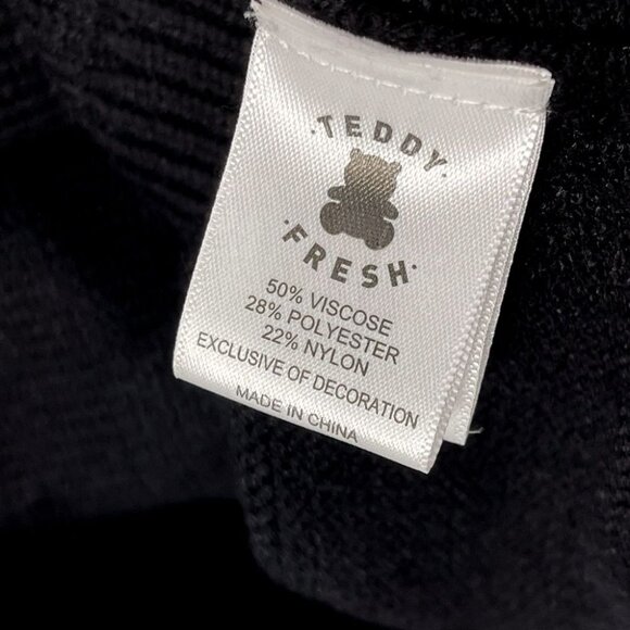 Teddy Fresh Cherry on Top Beaded Cardigan Sweater Top Black Red 3X Cherries - Picture 13 of 13